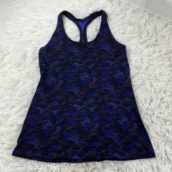 Lululemon Cool Racerback II Mini Hounds Camo Emperor Blue Black - Picture 1 of 4